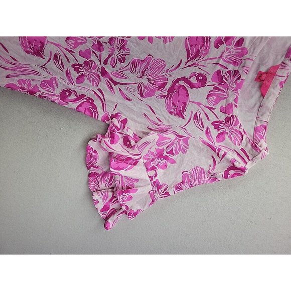 Lilly Pulitzer Women's XS Lula Dress Coral Reef Tint Flamingle Engineered - Picture 3 of 9